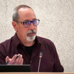 President Zen Kelly speaks during a meeting of the Kenai Peninsula Borough School District Board of Education in Soldotna, Alaska, on Monday, July 7, 2025. (Jake Dye/Peninsula Clarion)