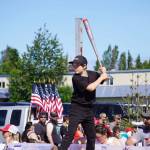 A float representing Kenai Little League participates in a Fourth of July parade on South Willow Street in Kenai, Alaska, on July 4, 2025. (Photo courtesy Sarah Every)