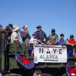 A large truck representing HAVE Alaska rolls with the Fourth of July parade on South Willow Street in Kenai, Alaska, on July 4, 2025. (Photo courtesy Sarah Every)