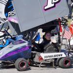 Sophia Brown rolls with the Kenai Peninsula Racing Lions during a Fourth of July parade on South Willow Street in Kenai, Alaska, on July 4, 2025. (Photo courtesy Sarah Every)