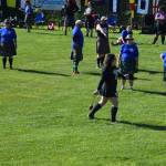 An athlete prepares to throw during the 2025 Kachemak Bay Highland Games on July 5 at Karen Hornaday Park. (Chloe Pleznac/Homer News)