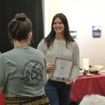 Homer High School student Marina Co is presented with the Diane Borgman Youth Artist of Year Award at Homer Council on the Arts annual Community Arts Award Ceremony on Saturday, July 19, 2025, in Homer, Alaska. (Delcenia Cosman/Homer News)