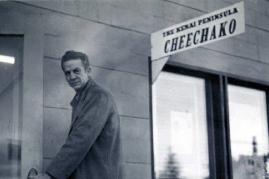Loren, editor and publisher of the Cheechako News, sold a lot of ad space during the back-and-forth publicity campaigns by communities striving to become the administrative seat for the Kenai Peninsula Borough. When the campaigns were over, he offered unifying words for the future. (Photo courtesy of the KPC historical archive)