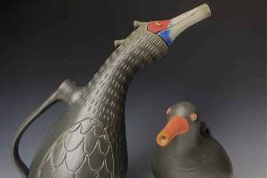 Ceramics by Jenny Nakao are on display through September 2025 at Bunnell Street Arts Center in Homer, Alaska. Photo provided by Bunnell Street Arts Center