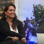 Alaska Board of Fisheries Chair Märit Carlson-Van Dort participates in a panel on Alaska king salmon legislation and regulation during the Kenai Classic Roundtable hosted by the Kenai River Sportfishing Association at the Soldotna Field House on Aug. 20, 2025, in Soldotna, Alaska. (Jake Dye/Peninsula Clarion)