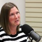 Bridget Grieme speaks during a forum with candidates for Kenai mayor and city council at the Kenai Community Library in Kenai, Alaska, on Thursday, Sept. 4, 2025. (Jake Dye/Peninsula Clarion)
