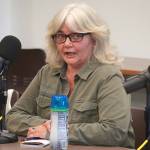 Donna Anderson, candidate for the Kalifornsky seat on the Kenai Peninsula Borough School District Board of Education, participates in a forum at the Soldotna Public Library in Soldotna, Alaska, on Monday, Sept. 15, 2025. (Jake Dye/Peninsula Clarion)