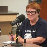 Patti Truesdell, candidate for the Kalifornsky seat on the Kenai Peninsula Borough School District Board of Education, participates in a forum at the Soldotna Public Library in Soldotna, Alaska, on Monday, Sept. 15, 2025. (Jake Dye/Peninsula Clarion)