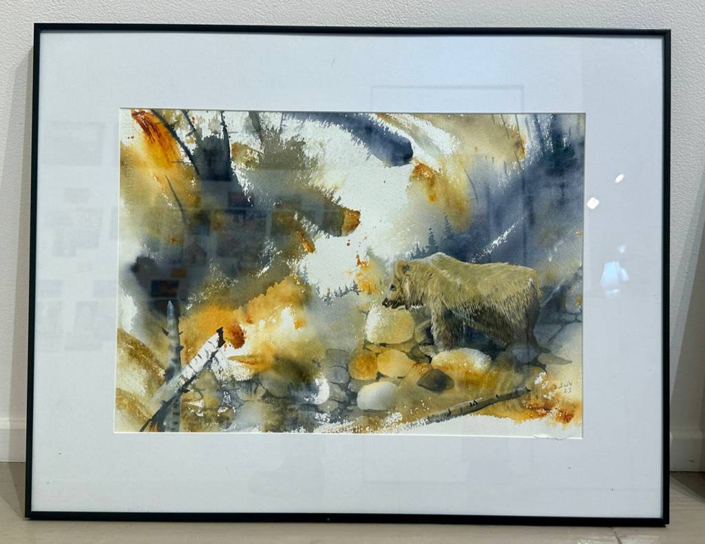 Katmai Bears is a watercolor painting by Bruce Sink on display through October at Fireweed Gallery. Photo provided by Fireweed Gallery