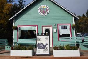 A Fika Coffee Roasters sign sits outside of ZenDen Cafe on Tuesday, Oct. 7, 2025, in Homer, Alaska. (Delcenia Cosman/Homer News)