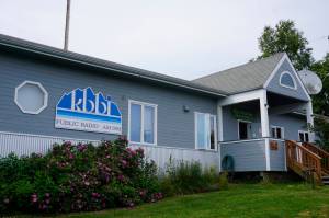 The KBBI Public Radio office and studio is on Kachemak Way, as seen in this photo taken July 2, 2019, in Homer, Alaska. (Photo by Michael Armstrong/Homer News)