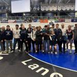 Soldotna High School wrestlers won six individual championships during the Lancer Smith Memorial wrestling tournament in Wasilla Nov. 14-15. Photo courtesy of SoHi Stars Wrestling on Facebook