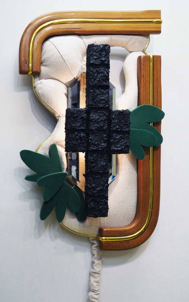 Daniel is a mixed-media work by Tamara Wilson on display through December in her solo exhibit at Bunnell Street Arts Center. Photo provided by Bunnell Street Arts Center