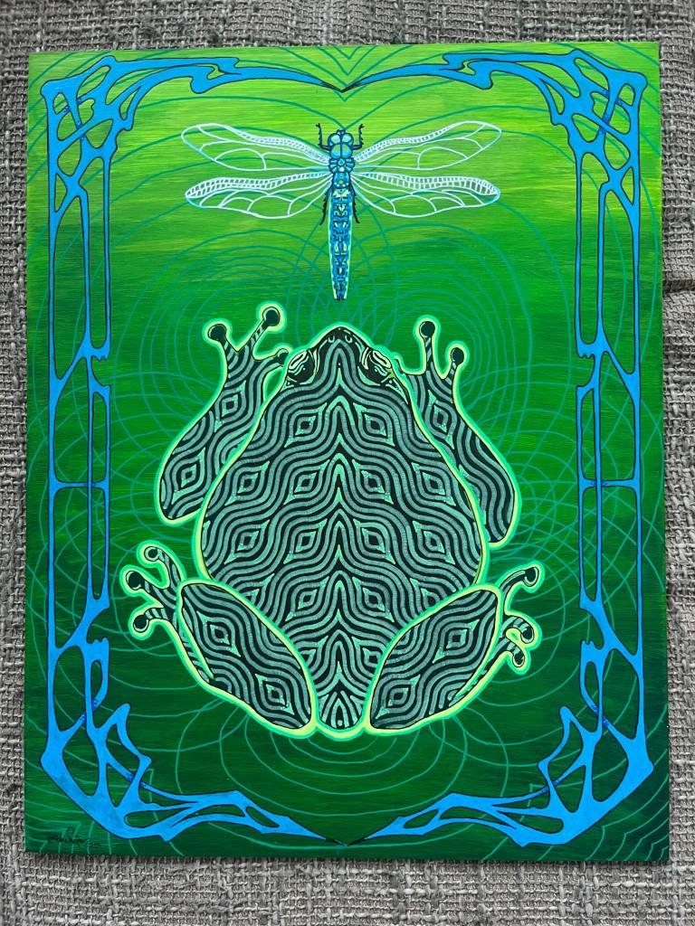 Harmonize is an acrylic painting by John Sheipe. Photo provided by John Sheipe