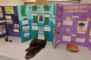 Artifacts from the Pratt Museum's permanent collection are on display alongside the Homer High School Alaska History class's temporary exhibit at the museum on Friday, Dec. 5, 2025, in Homer, Alaska. (Delcenia Cosman/Homer News)