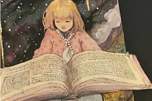 "The Frog Prince" is a work by Mira Featherstone, done in watercolor, ink and graphite with beading. Photo provided by Mira Featherstone