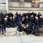 The Soldotna Stars hockey team poses with the Carlin Cup following their 9-1 victory against the Homer Mariners on Saturday, Dec. 13, 2025, at the Kevin Bell Arena in Homer, Alaska. Photo courtesy Matt Stineff