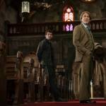 Daniel Craig (right), returning as Benoit Blanc, and Josh O'Connor are seen in this still from "Wake Up Dead Man: A Knives Out Mystery," released on Netflix on Dec. 12, 2025. (Promotional photo courtesy Netflix)