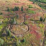An aerial view of the Eastlands Trails project shows the trails under construction during the summer of 2025 in the Kachemak Bay State Park near Homer, Alaska. Photo courtesy Stein Christopher