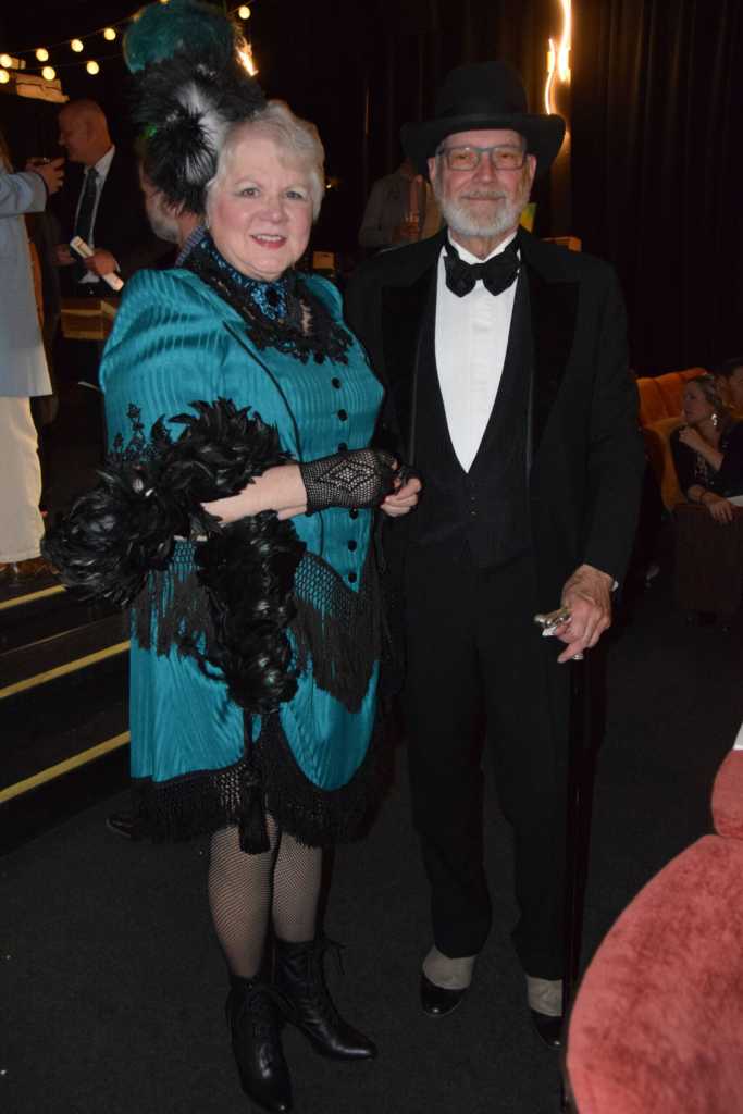 Delcenia Cosman/Homer News 
Boyd and Marie Walker win Best Couple in the costume contest during the Pratt Museums Red Carpet Ritz fundraiser on Saturday, Oct. 4, 2025, at the Porcupine Theater<ins> in Homer, Alaska</ins>.