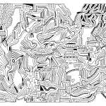 Inclusive is a pen and ink drawing by Steve Natanson, on display alongside his photography at Grace Ridge Brewing through the month of January. Photo provided by Grace Ridge Brewing