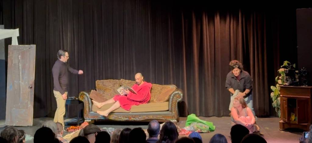 Kate Richs play, The Most Comfortable Couch in Town, is performed during Stranded: A Ten-Minute Play Festival in August 2025 in Homer, Alaska. Photo provided by Jennifer Norton