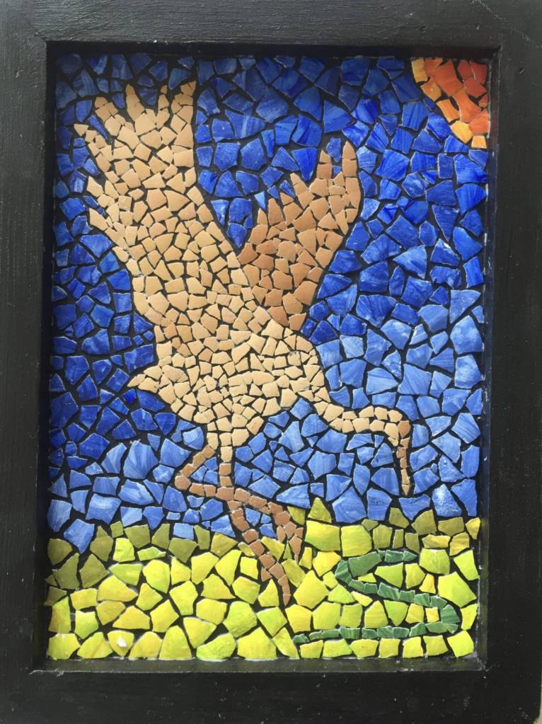 Local artist Cindy Nelson will teach a class on making eggshell mosaics on Saturday, Feb. 7, 2026, at Homer Council on the Arts in Homer, Alaska. Photo provided by Homer Council on the Arts