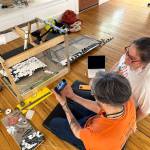 Yupik storytellers Quentin Simeon (left) and Amber Webb (right) are Bunnell Street Arts Centers February Artists-in-Residence and will be creating a stop-motion animation. Photo provided by Bunnell Street Arts Center