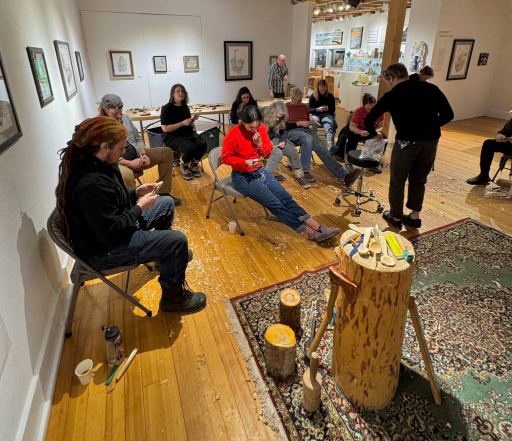 Tony Perelli has hosted several spoon carving workshops at Bunnell Street Arts Center in years past. Photo provided by Bunnell Street Arts Center