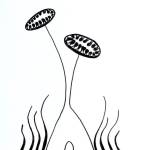 Her Flowers is an acrylic on wood panel painting by Joella Clove, one of several pieces on display in her solo exhibit at the Homer Public Library through March.