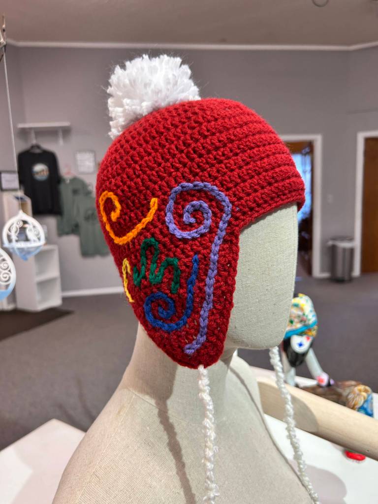 Briea Gregorys Winter Rainbow Hat is on display at Homer Council on the Arts through February in their annual Members Show. Photo provided by Homer Council on the Arts