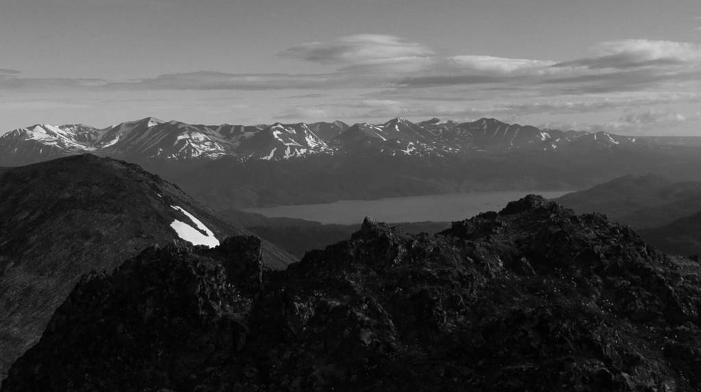 The upper end of Skilak Lake, as seen from the Skyline Trail. (Photo by Clark Fair)