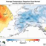 Rick Thoman of the Alaska Center for Climate Assessment and Preparedness created this Alaska-centric graphic of how cold Alaska has been compared to long-term records. Note that the bulls-eye of cold is exactly over our town, he wrote. Photo courtesy Rick Thoman