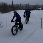 Bryan Hudson leads the pack at the 50 km race start in the annual Homer Epic, held March 7-8, 2026, near Homer, Alaska. Photo courtesy Jake Schlapfer