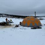 Race organizers man the checkpoint tent located 40 km into the race course for the Homer Epic, held March 7-8, 2026, near Homer, Alaska. Photo courtesy Chuck Lindsay