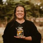 Provided by Sarah Sims
Clay artist Sarah Sims pictured with a honey jar she made last year and will be one of numerous artists creating original works of art in Ready Set Art.