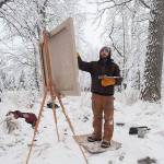 Photo by Colin Tyler Bogucki
Artist David Pettibone, working on his Year With A Tree series in 2017, will be one of numerous artists creating original works of art in Ready Set Art.