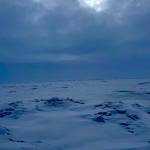 The sea ice fused to the shoreline at the village of Unalakleet marked the stopping point of a 515-mile bike ride from Fairbanks for Ned Rozell and his friend Forest Wagner. (Photo by Ned Rozell)