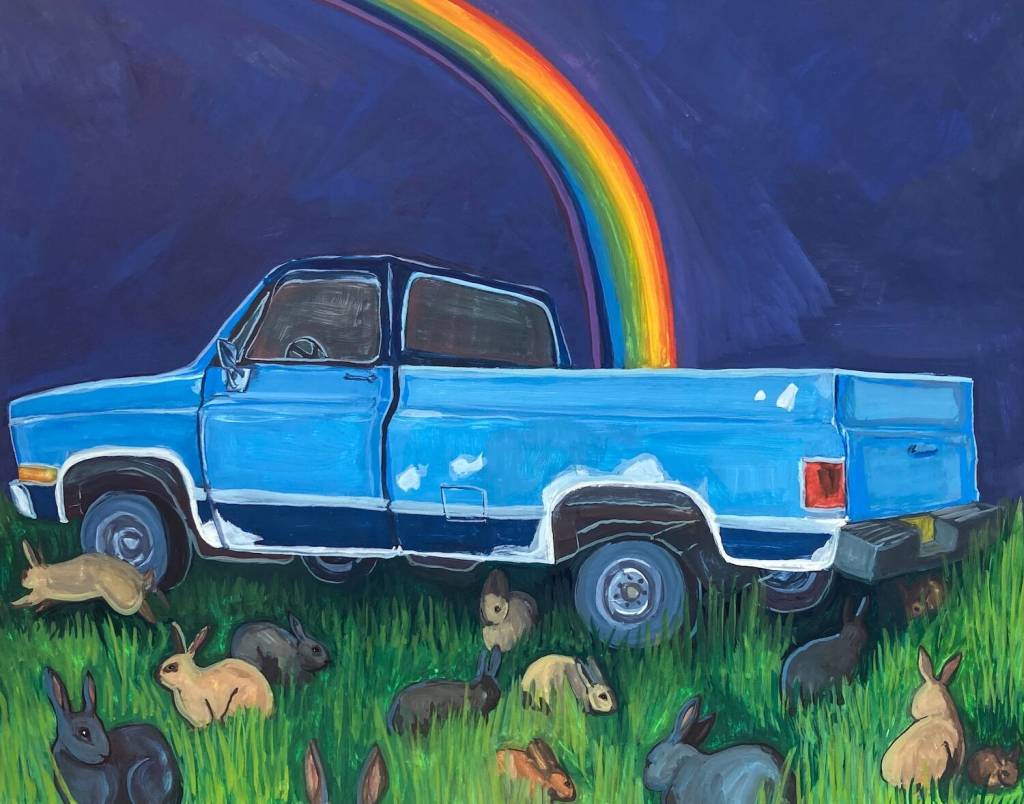 Is this Paradise, an exhibit of work inviting viewers to consider the color blue by Homers Oceana Wills on display at Bunnell Street Arts Center through May. (Photo provided by Bunnell)