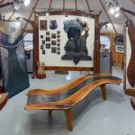 Salmon Stream Table, a commissioned artwork by Jeff Dean for the new SVT lobby in the Homer location, viewable at The Dean Gallery during their open house. (Photo provided by Jeff Dean)