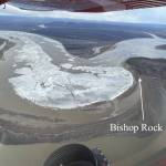 Photo courtesy National Weather Service
Bishop Rock juts into the Yukon River in this photo taken by a National Weather Service observer on May 12, 2024.