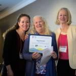 Meg Mitchell (center) is photographed with Heidi Hedberg, Commission of the Alaska Department of Health (left), and Mary Wilson, Alaska Mental Health Trust Authority CEO (right) during the Full Lives Conference held April 16, 2026, in Anchorage, Alaska. Photo courtesy Lisa Cauble/University of Alaska Anchorage