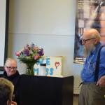Ed Berg, Anesha Duffy Murnanes stepfather (right), and family friend Christina Whiting (left) reflect on Murnanes life during the Duffys Journey to Justice community conversation on Saturday, May 2, 2026, at Kachemak Bay Campus in Homer, Alaska. (Delcenia Cosman/Homer News)