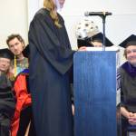 Valedictorian Hannah Klima speaks to the graduating class of 2026 during a commencement ceremony held Wednesday, May 6<ins>, 2026,</ins> at Kachemak Bay Campus<ins> in Homer, Alaska</ins>. (Delcenia Cosman/Homer News)