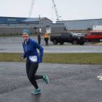 Jacqueline McDonough competes in the annual Migration Run on Sunday, May 10,<ins> 2026,</ins> on the Homer Spit Trail<ins> in Homer, Alaska</ins>. (Delcenia Cosman/Homer News)