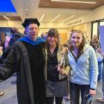 Photo courtesy Becky Lindsey
Ned, Kristen and Anna Rozell are photographed at the UAF Gold Ceremony on May 1, where Ned was awarded Science Writer Emeritus.