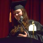Graduating Homer Flex High School senior Breyan Cathey thanks the Flex staff during a commencement ceremony held Monday, May 18<ins>, 2026, in Homer, Alaska</ins>. (Delcenia Cosman/Homer News)