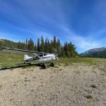 Martin Stuefers Cessna sits at the Denali National Park airstrip on a recent adventure. (Photo by Sara Wilbur)