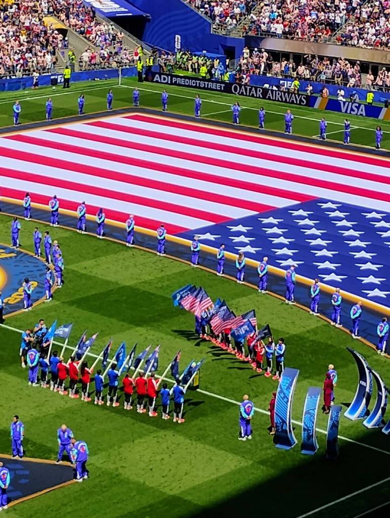 High school student and McDonalds crew member Ethan Fraker from Homer was selected as an official FIFA flag bearer for the United States second group stage match against Australia, carrying the Socceroos flag onto the pitch in front of a sold-out crowd of 66,925 fans at Seattle Stadium (Lumen Field) in Washington on June 19. (Ethan Fraker)