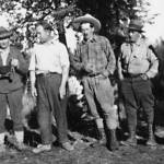 Photo courtesy of the Art Frisbie Collection
Five Kenai Peninsula hunting guides, circa 1920s – (from left) Henry Hank Lucas, William Hunter, Hjalmar Andy Anderson, Andy Simons and Frank Towle.